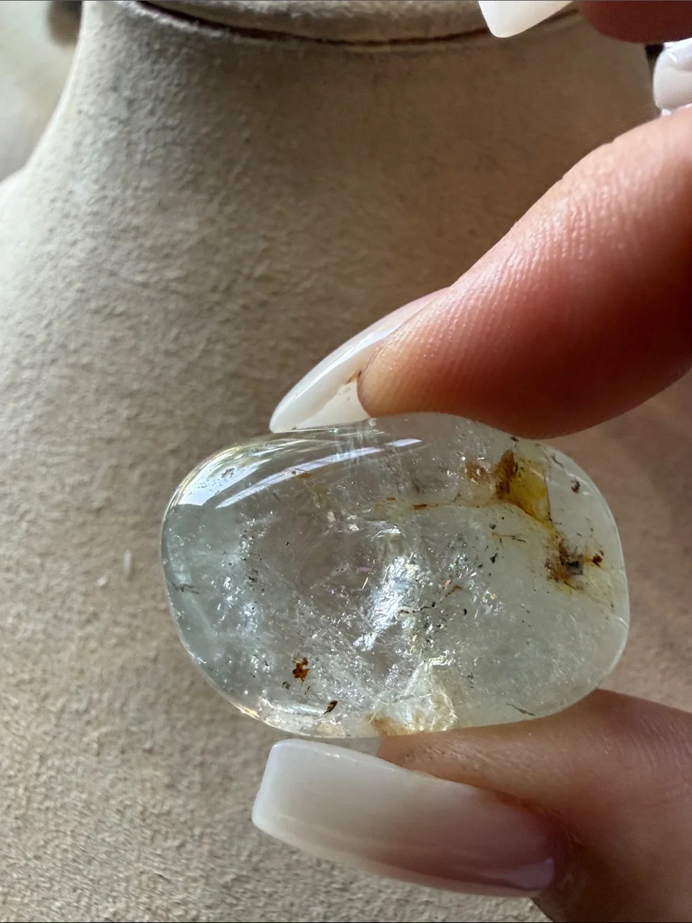 Clear Topaz Palm Stone!